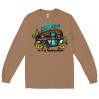 Toasted Coconut camping is my happy place2 Long Sleeve Tee - JahusDesignShop