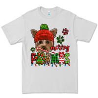 Dove Grey merry pawmas christmas yorkie Premium Tee - Jasminsmagicworld