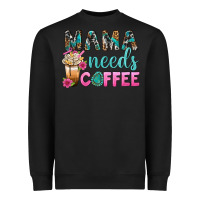 Black Mama Needs Coffee Bbs Heavyweight Sweatshirt - BundleAndBundleShop