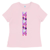 Bubblegum Pink Halloween Key Fob Ladies Tee - BundleAndBundleShop