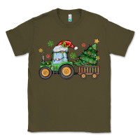 Army Green christmas tractor Classic Tee - MaliasSmallBusiness