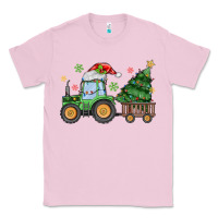 Bubblegum Pink christmas tractor Classic Tee - MaliasSmallBusiness
