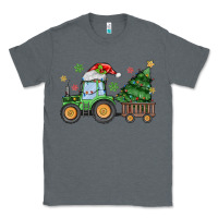 Charcoal Heather christmas tractor Classic Tee - MaliasSmallBusiness