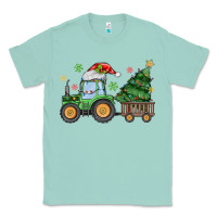 Seafoam christmas tractor Classic Tee - MaliasSmallBusiness