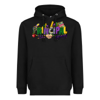 Black principal mardi gras cowgirl Heavyweight Hoodie - CowGirlArtShop