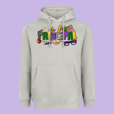Principal Mardi Gras Cowgirl Heavyweight Hoodie Designed By Cowgirlartshop