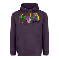 Plum principal mardi gras cowgirl Heavyweight Hoodie - CowGirlArtShop