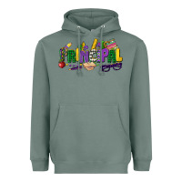 Sage principal mardi gras cowgirl Heavyweight Hoodie - CowGirlArtShop