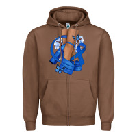Chestnut Colon Cancer diva blue ribbon Zipper Hoodie - NancyCooperArtShop