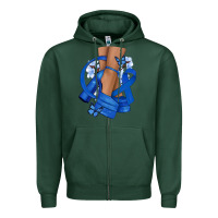 Sports Green Colon Cancer diva blue ribbon Zipper Hoodie - NancyCooperArtShop