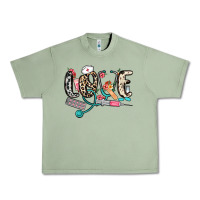 Oil Green love nurse Urban Heavy Tee - NancyCooperArtShop