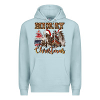 Blue Mist merry christmas trees Premium Hoodie - CowGirlArtShop