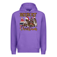 Purple merry christmas trees Premium Hoodie - CowGirlArtShop