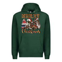 Sports Green merry christmas trees Premium Hoodie - CowGirlArtShop