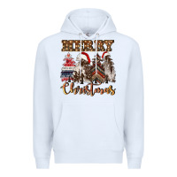 White merry christmas trees Premium Hoodie - CowGirlArtShop