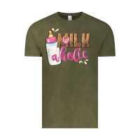 Vintage Olive milkaholic girls Vintage Tee - NancyCooperArtShop