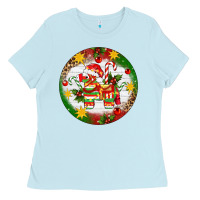 Baby Blue Christmas Pinata Ornament Ladies Tee - Artiststas