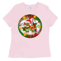 Bubblegum Pink Christmas Pinata Ornament Ladies Tee - Artiststas