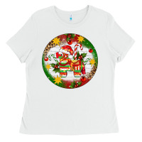 White Christmas Pinata Ornament Ladies Tee - Artiststas