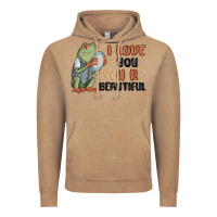 Vintage Coffee i love you u r beautiful frog Vintage Hoodie - MaliasSmallBusiness