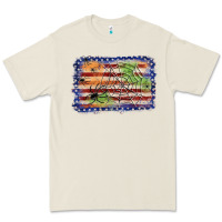 Bone American flag halloween background Premium Tee - JahusDesignShop