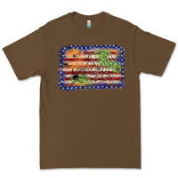 Cacao American flag halloween background Premium Tee - JahusDesignShop