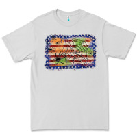 Dove Grey American flag halloween background Premium Tee - JahusDesignShop