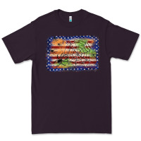 Plum American flag halloween background Premium Tee - JahusDesignShop