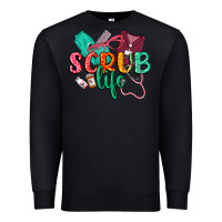 Black Scrub life Premium Sweatshirt - CowGirlArtShop