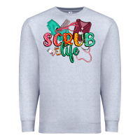 Heather Grey Scrub life Premium Sweatshirt - CowGirlArtShop