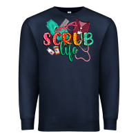 Navy Scrub life Premium Sweatshirt - CowGirlArtShop
