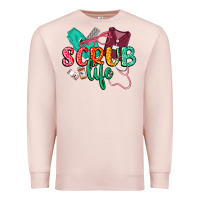 Pale Pink Scrub life Premium Sweatshirt - CowGirlArtShop