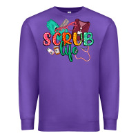 Purple Scrub life Premium Sweatshirt - CowGirlArtShop