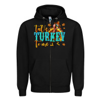 Black Talk Turkey To Me Zipper Hoodie - texasbilliewilder