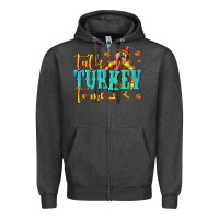 Charcoal Heather Talk Turkey To Me Zipper Hoodie - texasbilliewilder
