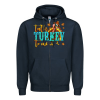 Navy Talk Turkey To Me Zipper Hoodie - texasbilliewilder