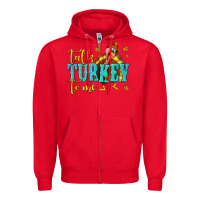 Red Talk Turkey To Me Zipper Hoodie - texasbilliewilder