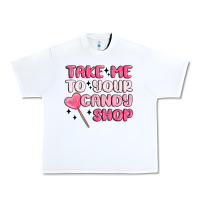 White take me to your candy shop Urban Heavy Tee - MaliasSmallBusiness