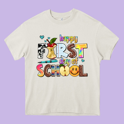 Happy First Day Of School Heavy Core Tee Designed By Adodesignshop