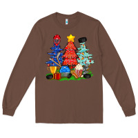 Chestnut Christmas With Ice Hockey Trees Long Sleeve Tee - BundleAndBundleShop