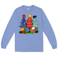 Colony Blue Christmas With Ice Hockey Trees Long Sleeve Tee - BundleAndBundleShop