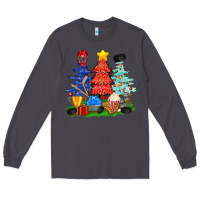 Smoke Christmas With Ice Hockey Trees Long Sleeve Tee - BundleAndBundleShop