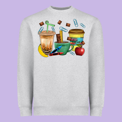 School Boy Coffee Cup Bbs Heavyweight Sweatshirt Designed By Bundleandbundleshop
