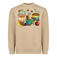 Mushroom School Boy Coffee Cup Bbs Heavyweight Sweatshirt - BundleAndBundleShop