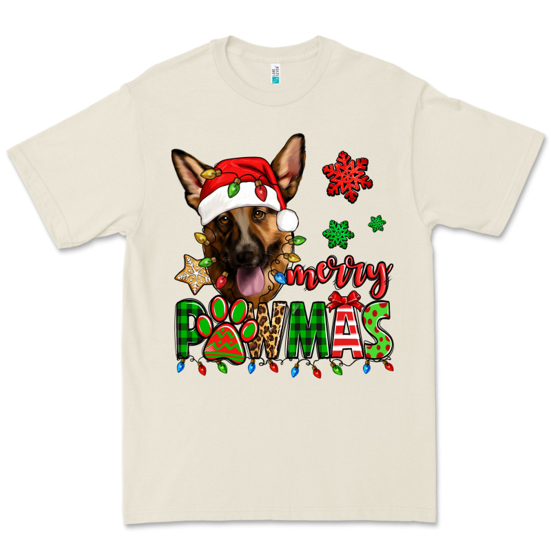 Merry Pawmas Christmas German Shepherd Premium Tee by Jasminsmagicworld | Teevron