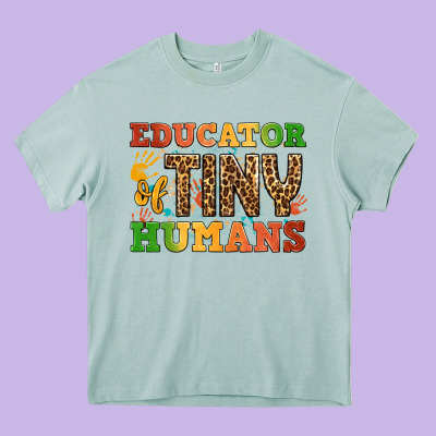 Educator Of Tiny Humans Heavy Core Tee Designed By Bundleandbundleshop
