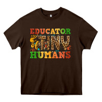 Chocolate Brown educator of tiny humans Heavy Core Tee - BundleAndBundleShop