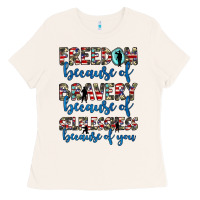 Bone freedom because of bravery because of selflessness because of you Ladies Tee - JahusDesignShop