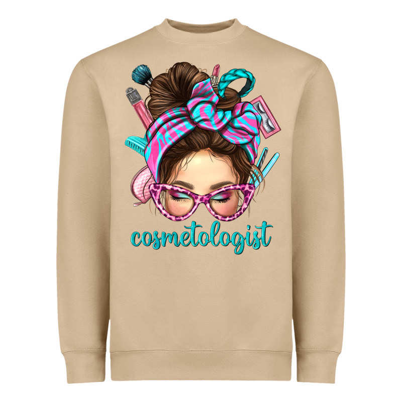 Messy Bun Cosmetologist Bbs Heavyweight Sweatshirt by BundleAndBundleShop | Teevron