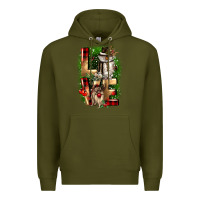 Army Green love snowman gnome Premium Hoodie - CowGirlArtShop